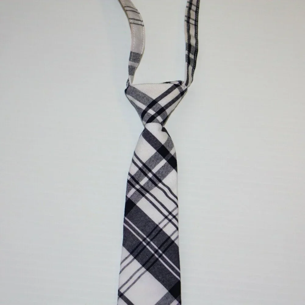 Gymboree Spring Social Boy's Navy Blue & White Plaid Tie size 3 4 5 6 7 8 9 10